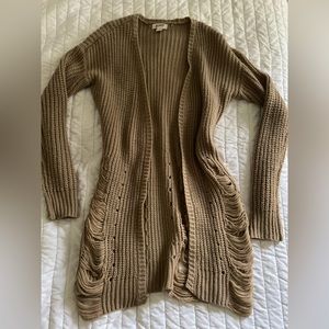 ArizonaJeans distressed cardigan, size med